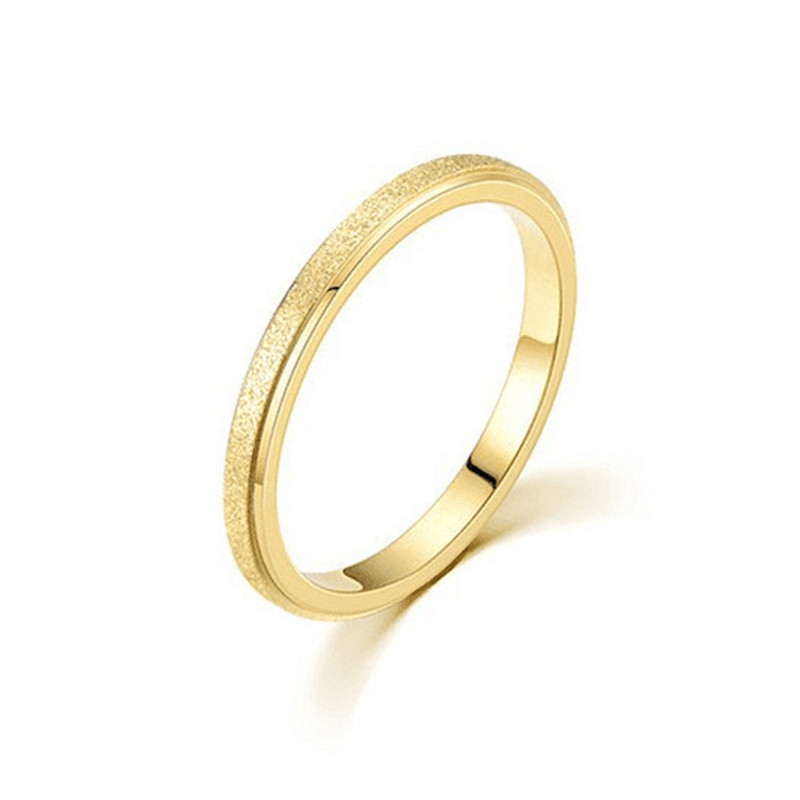 Minimalist Ring Stackable - Anillo apilable fino esmerilado minimalista de