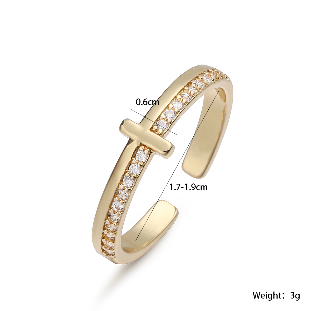 Anillo Abierto de Latón con Cr - Minimalist Ring Stackable reseña y precio