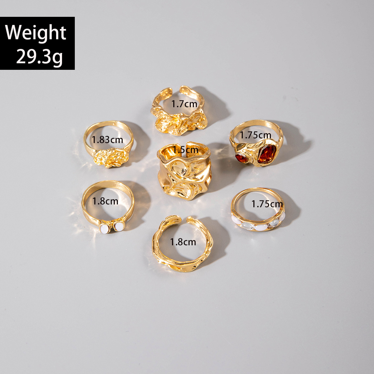 Conjunto de anillos geométrico - Minimalist Ring Stackable reseña y precio