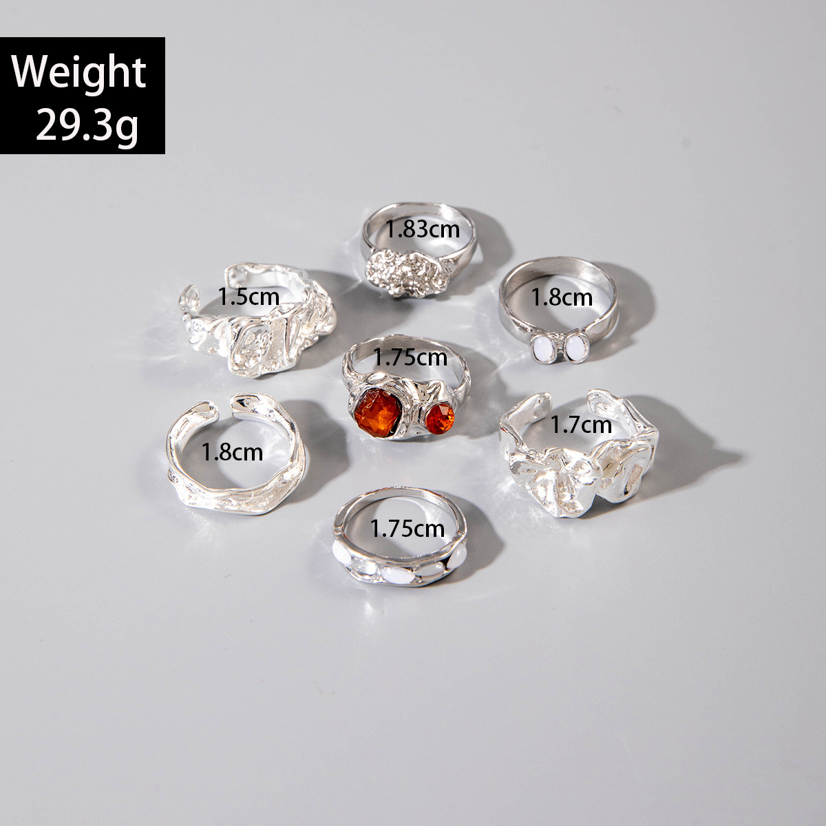 Conjunto de anillos geométrico - Minimalist Ring Stackable reseña y precio