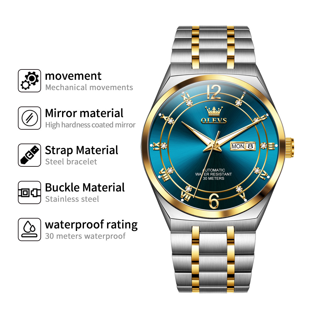 Reloj OLEVS para hombre, reloj - Rolex Watch Datejust reseña y precio